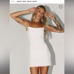 Princess Polly white sugar mini dress